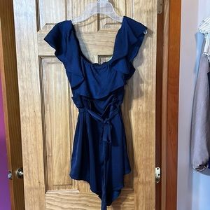 Navy blue romper. Runs small.